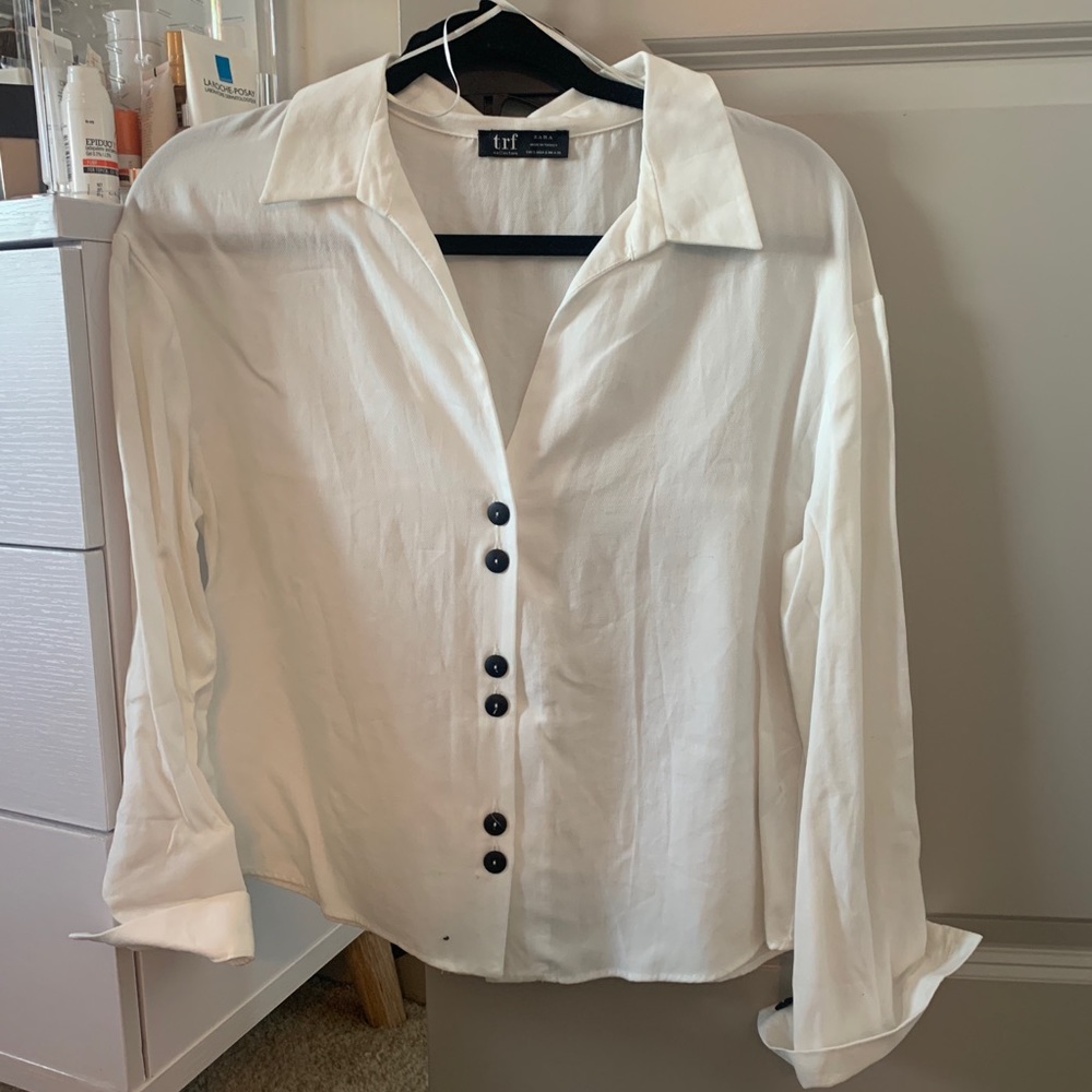 Zara white button down
